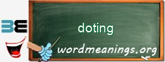 WordMeaning blackboard for doting